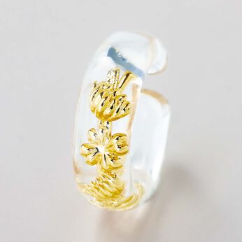 am&be | きらめくお花 イヤカフにもなるリング