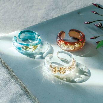 am＆be［アンビィ］ | きらめくお花 イヤカフにもなるリング