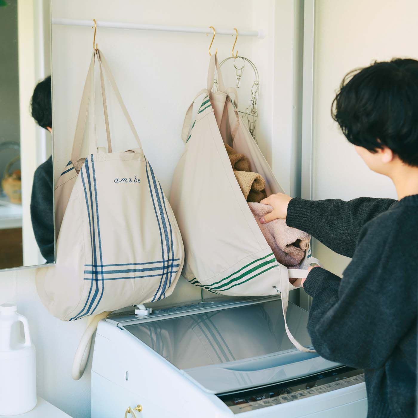 気になる対象商品 am＆be 脱ぎっぱなし リネン見えデザインが暮らしになじむ バッグ