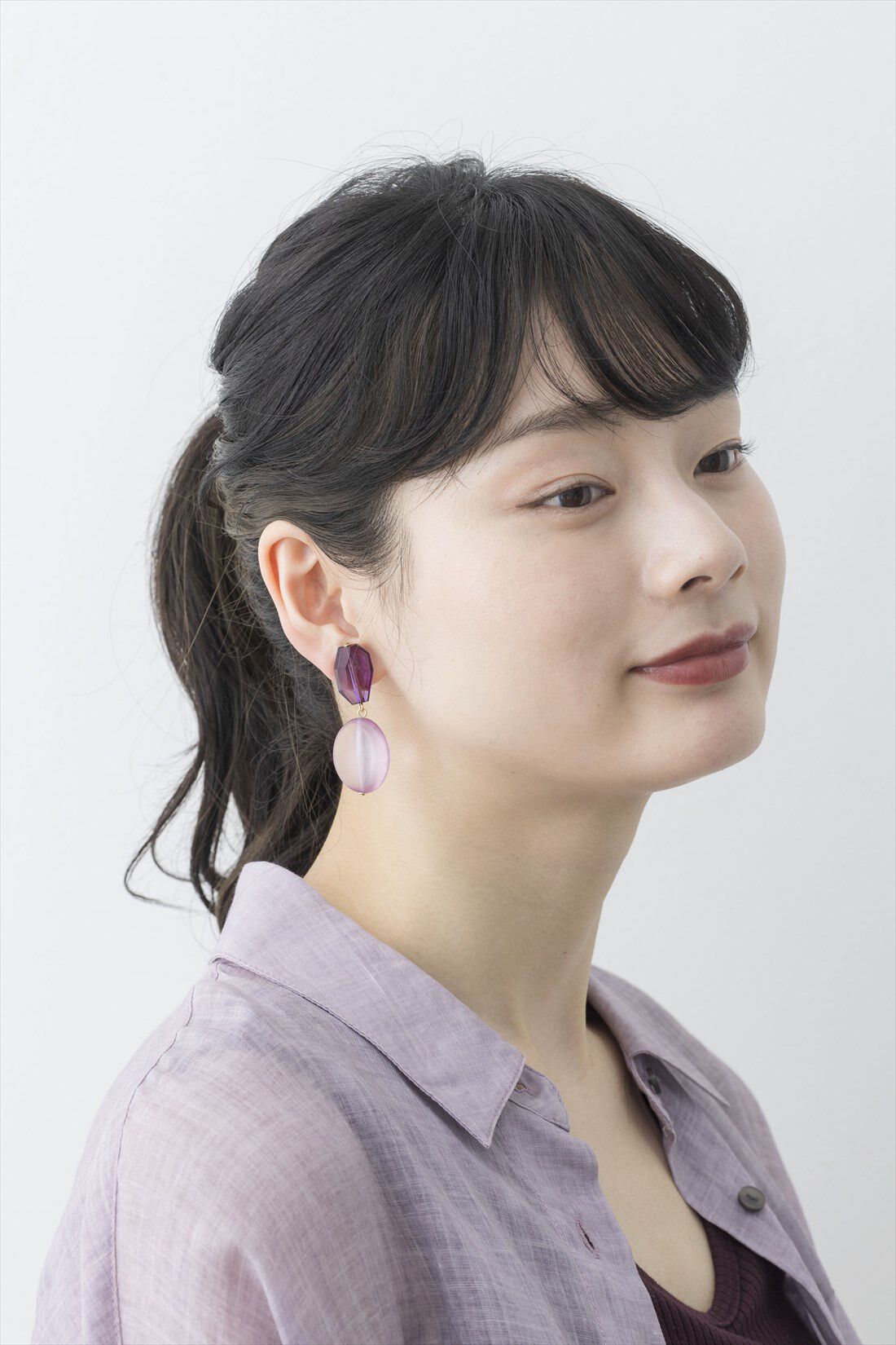 OSYAIRO　バイカラークリアピアス