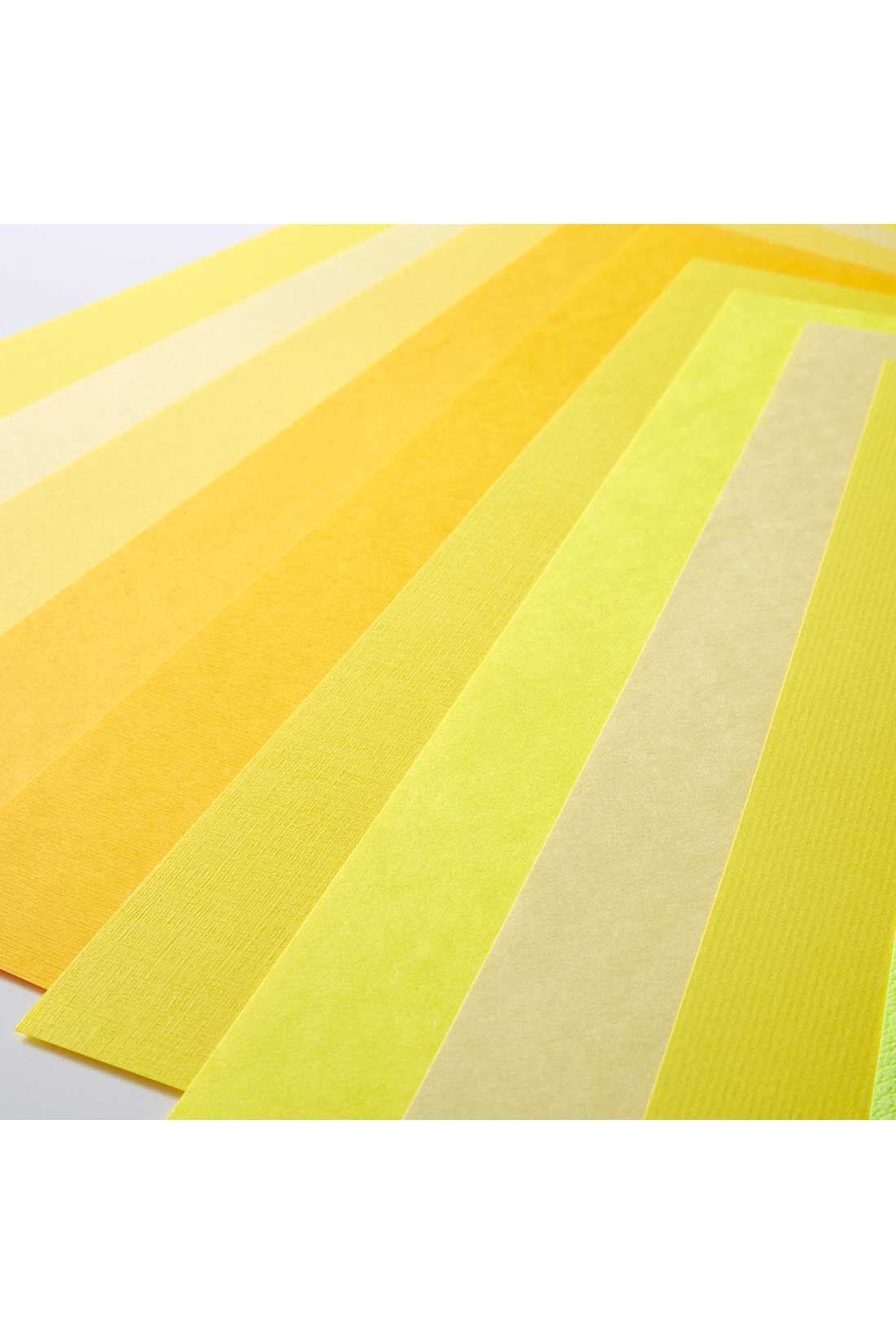 OSYAIRO|OSYAIRO 紙の専門商社竹尾が選ぶ　色を楽しむ紙セットの会〈黄〉|表情豊かな紙の世界。色と一緒に楽しんでください。