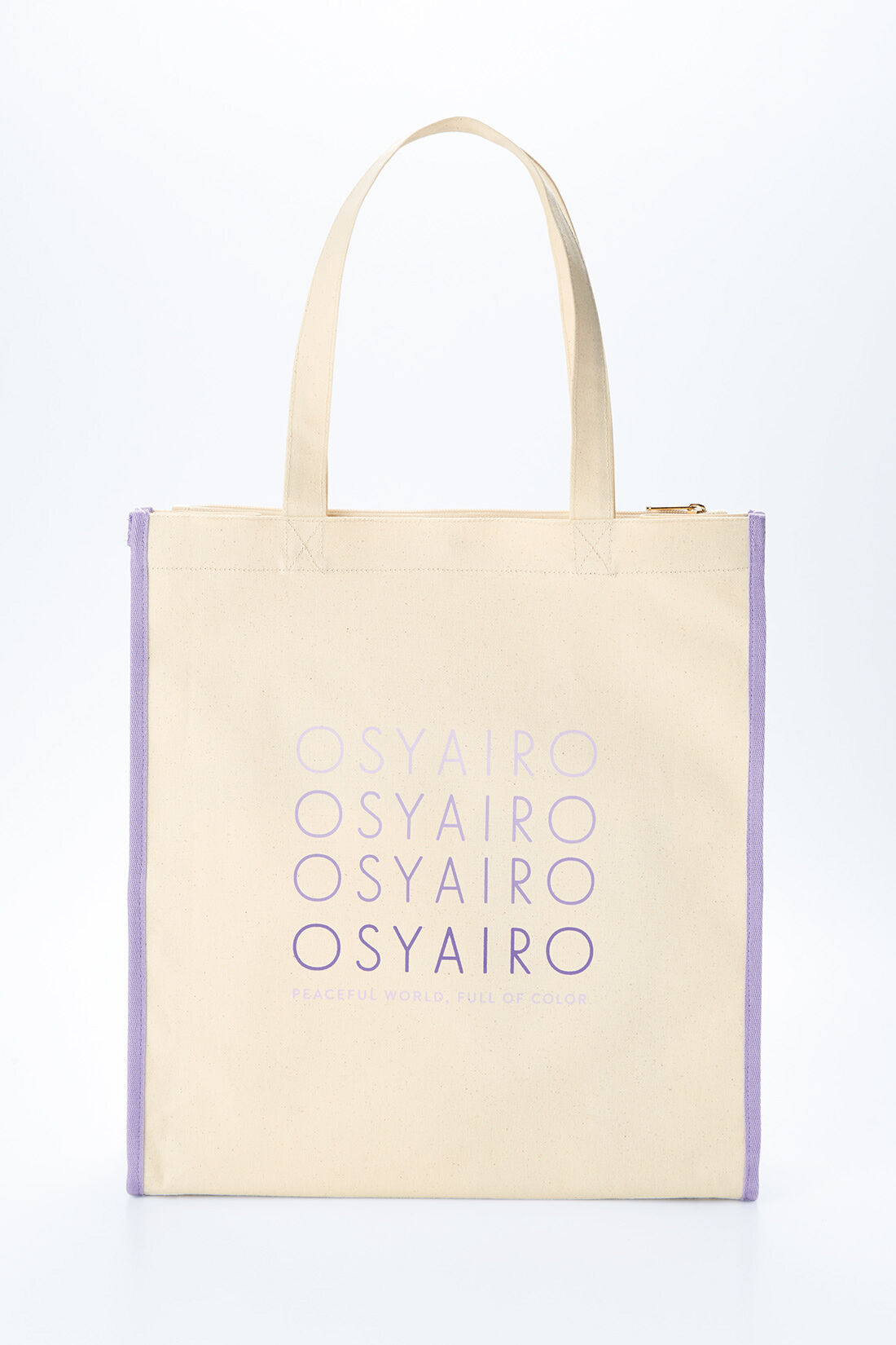 OSYAIRO 自立して便利！ うちわポケット付き ロゴトートバッグ