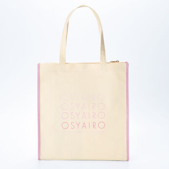 OSYAIRO | うちわポケット付きロゴトート〈ピンク〉OS