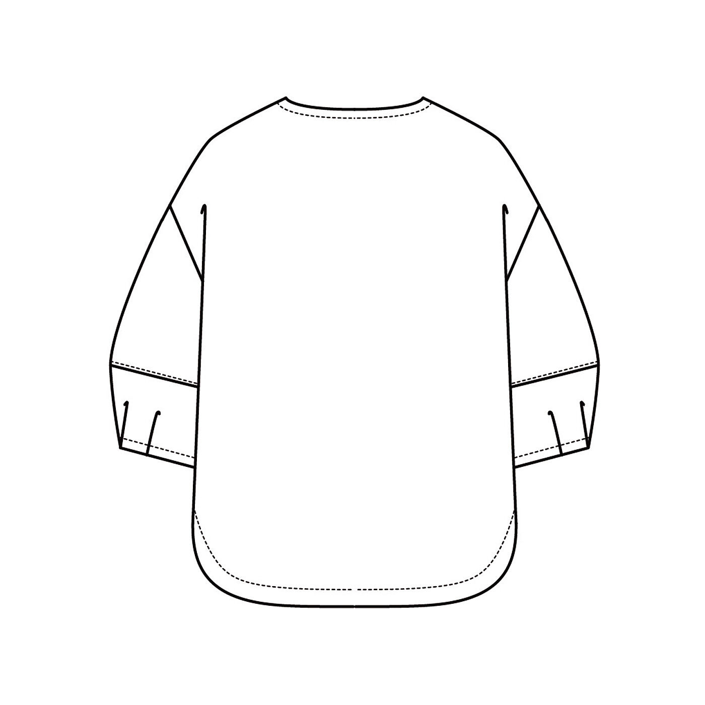 el:ment［エルメント］|el:ment　染色してない生成りを生かした　とろりさらり肌ざわり　レーヨン麻の羽織（はお）りシャツの会|〈ランタンスリーブ〉BACK