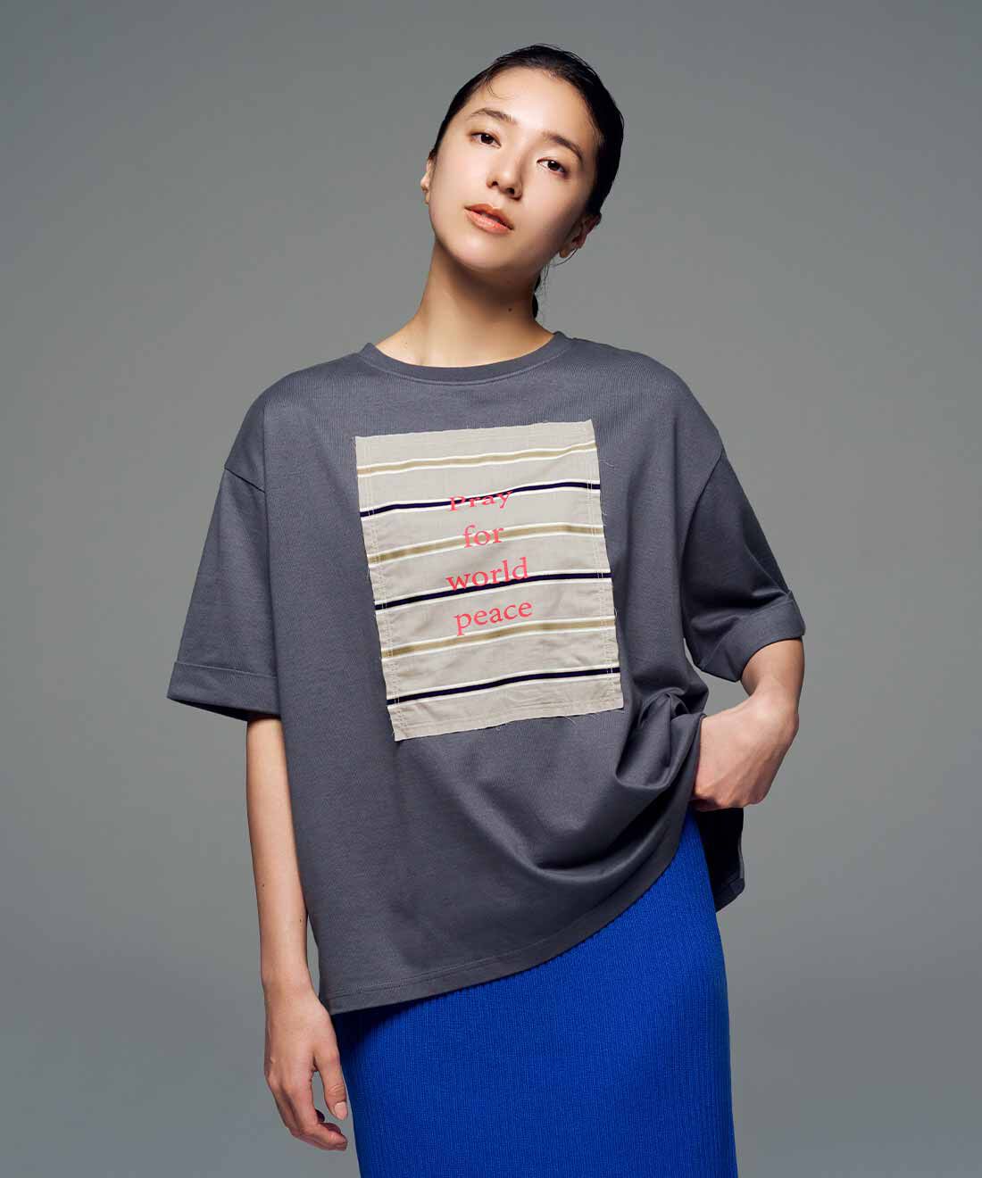 el:ment［エルメント］|el：ment 眠っていた播州織に平和の言葉をのせたオーガニックコットンTシャツ〈きんちゃく付き〉 by LOVE＆PEACE PROJECT