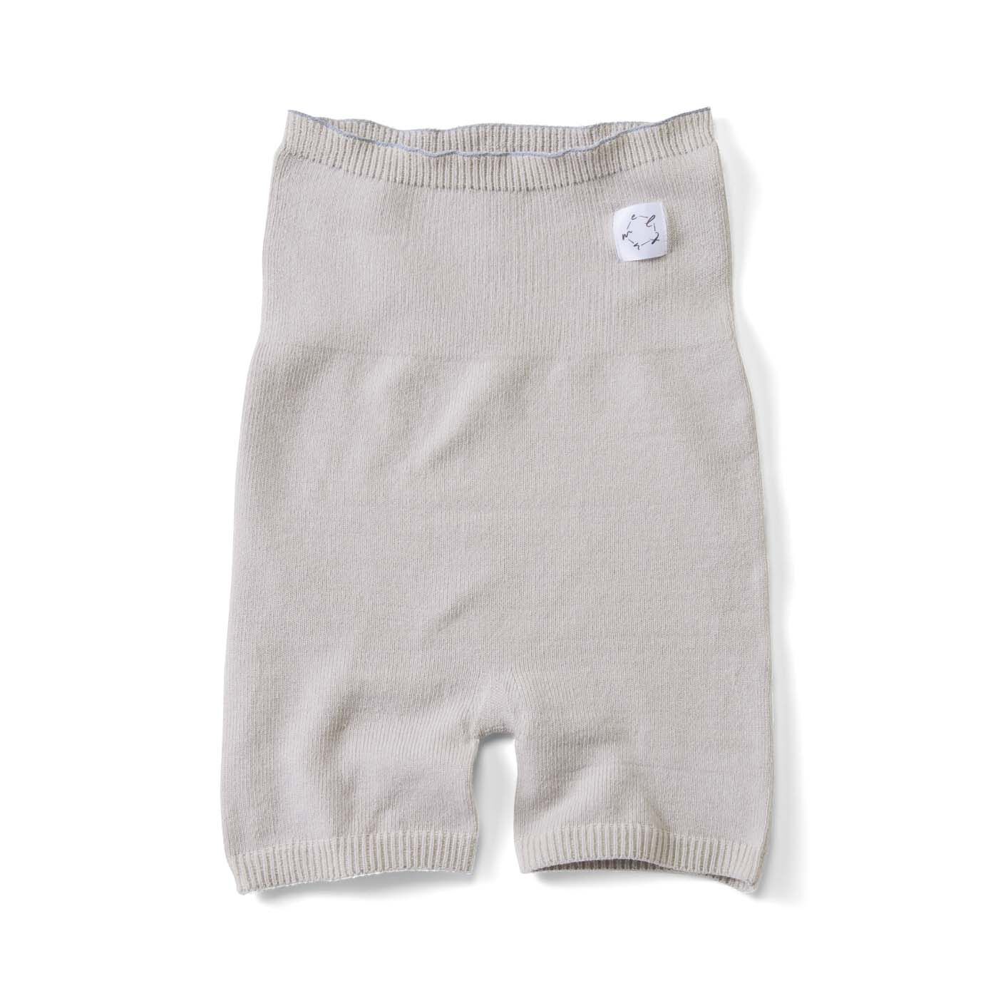 el:ment［エルメント］|el:ment　快眠セラピスト・三橋先生監修　おなか肌側パイル仕立てコットンシルク混腹巻きニットパンツの会|〈シルバーグレー〉