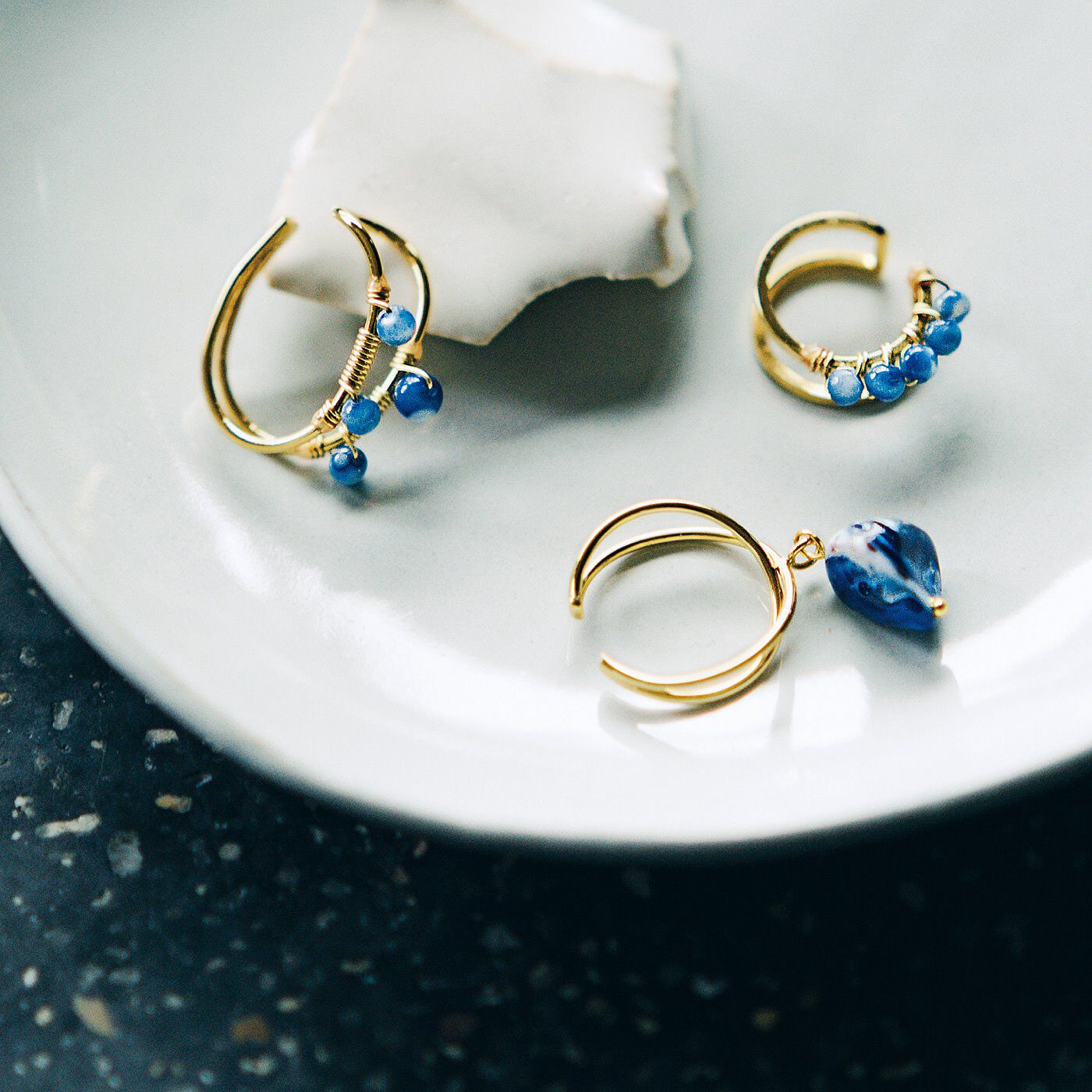 el:ment 徳島・阿波藍を日常で愛（いと）おしむ 藍シェルの22金メッキ