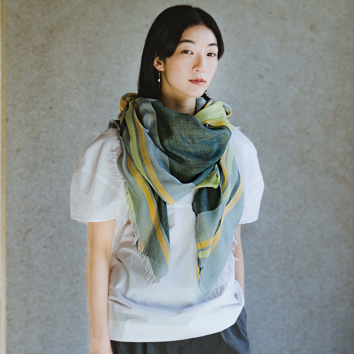 el:ment［エルメント］|【6月分以降お届け】el:ment×川上織物　テンセルTM繊維で織り上げた しなやかで光沢が美しい播州織大判ストールの会