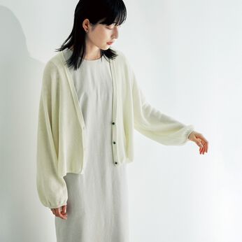 el:ment | ｅｌ綿麻ホールガーメントカーディガン