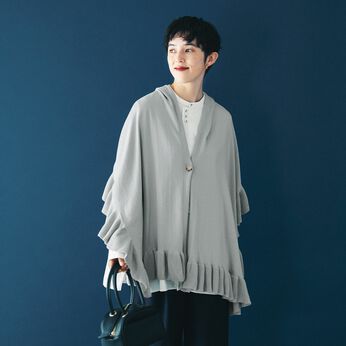 el:ment［エルメント］ | フリル付き軽やかコットンニットストール