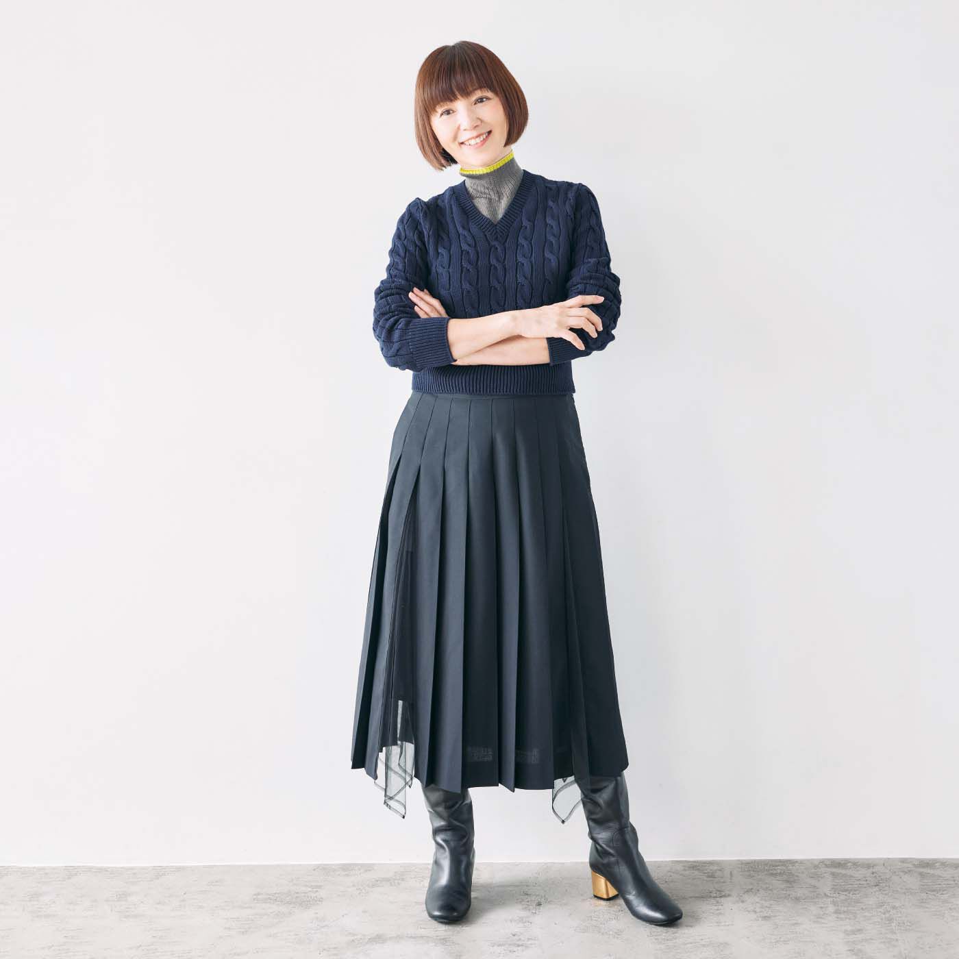 el:ment［エルメント］|大人の女史会×el:ment　首もとシルクたっぷり 好印象カラーの付けハイネックの会
