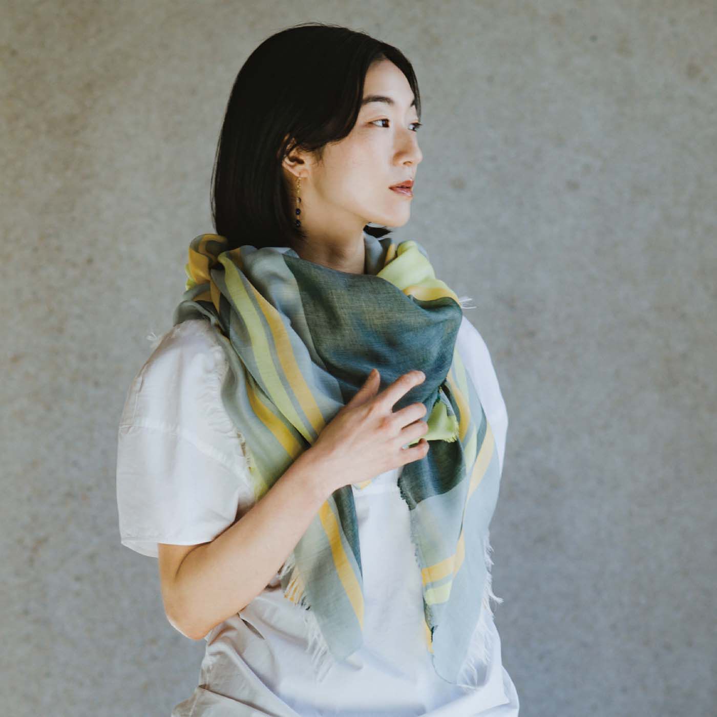 el:ment［エルメント］|【6月分以降お届け】el:ment×川上織物　テンセルTM繊維で織り上げた しなやかで光沢が美しい播州織大判ストールの会