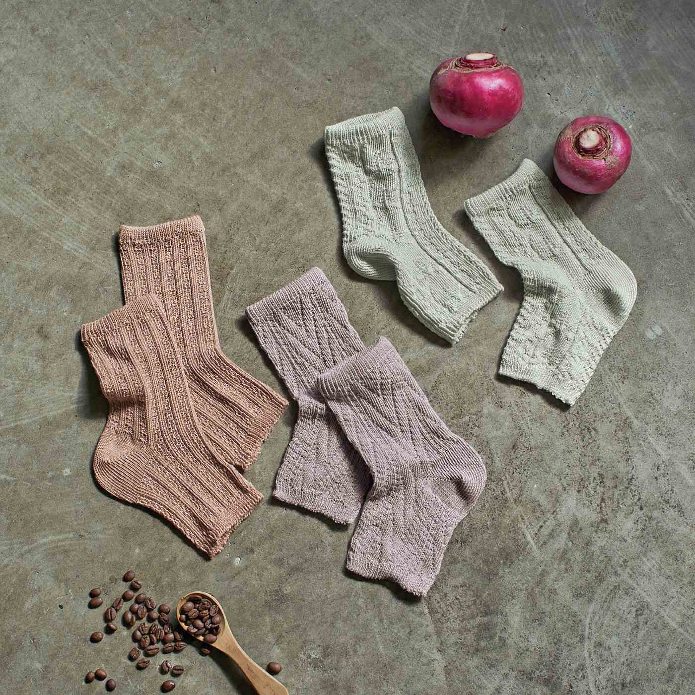 el:ment［エルメント］|el:ment　FOOD TEXTILE　未来へつなぐ糸で編みたてたオーガニックコットン混かかと靴下の会