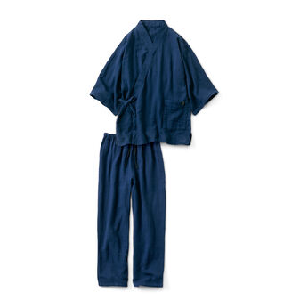 エルメント | ｅｌ綿１００％Ｗガーゼモダン作務衣ウェアセット