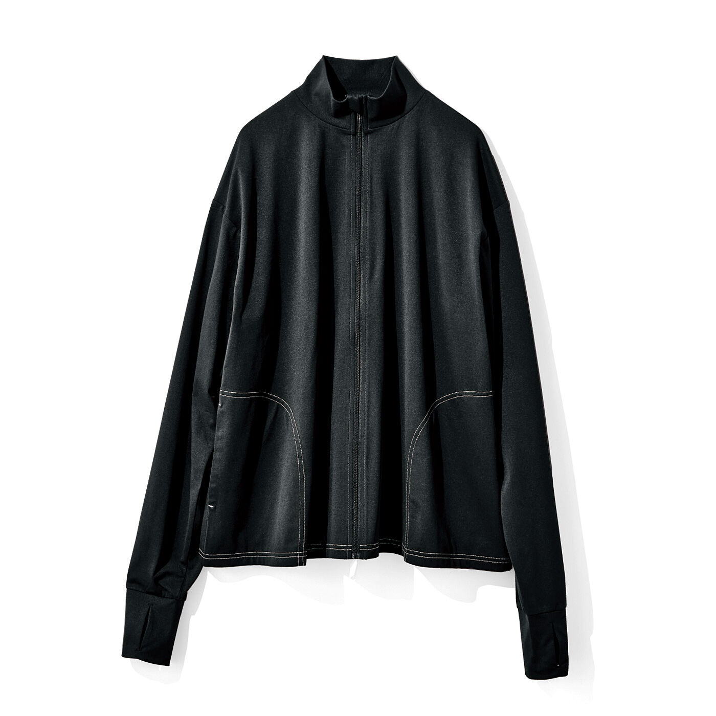 el:ment［エルメント］|el:ment　日常から水辺まで　ラッシュガード素材のハイネックフルジップジャケット〈UV対策/吸水速乾/抗菌防臭〉の会|〈ジェットブラック〉
