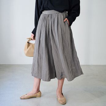 el:ment | ふわりギャザーワッシャースカートパンツ