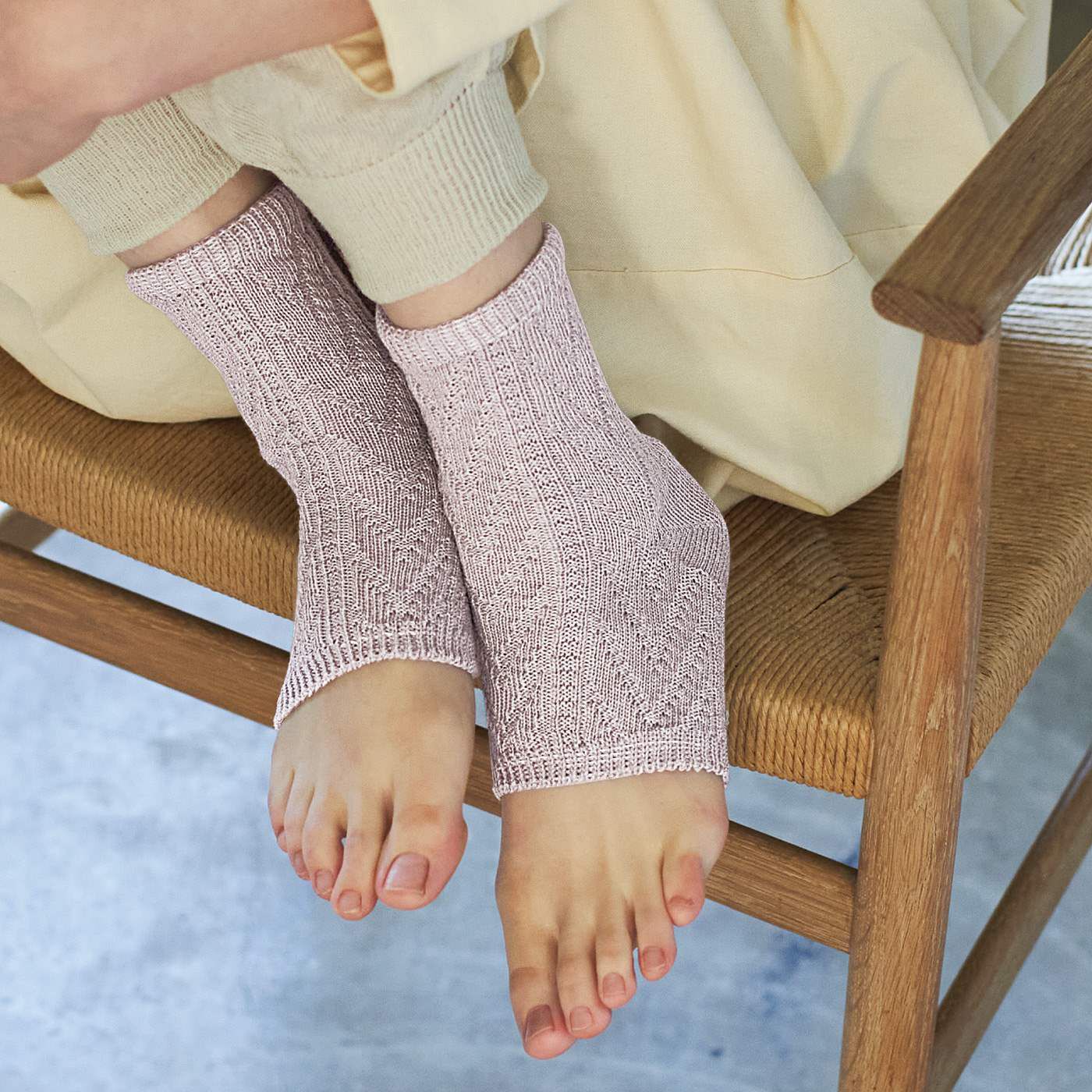 el:ment［エルメント］|el:ment　FOOD TEXTILE　未来へつなぐ糸で編みたてたオーガニックコットン混かかと靴下の会|くつろぎや就寝時の冷え対策にも。