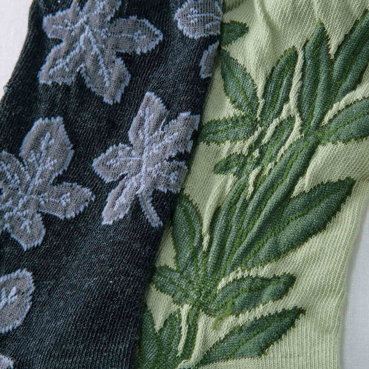el:ment|el:ment×Yuko Yamamoto　植物モチーフがゆったり紡ぐ 肌側上質シルクが心地よい薄手二重編み靴下の会|柄部分は立体的に見える編み立てに。