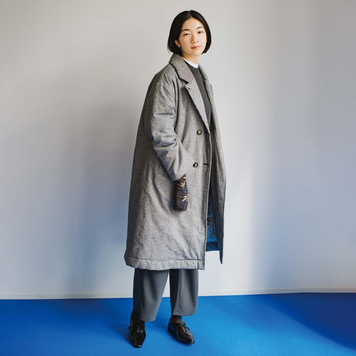 el:ment［エルメント］|el：ment×山本祐布子 内側ひらりバラの実が華やぐ 中わた入りで軽やか マフラーいらずジャケットコート