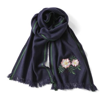 el:ment | 絶滅危惧植物刺繍入り ヤクウールストール