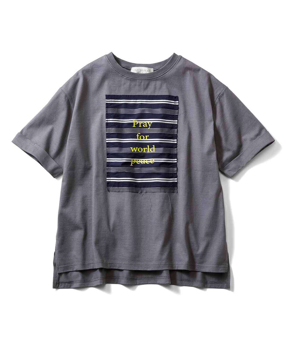 el:ment［エルメント］|el：ment 眠っていた播州織に平和の言葉をのせたオーガニックコットンTシャツ〈きんちゃく付き〉 by LOVE＆PEACE PROJECT