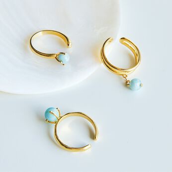 el:ment | ラリマーのイヤカフオープンリング