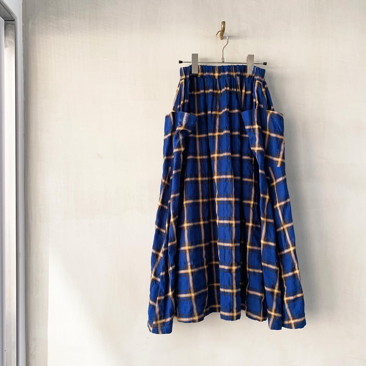 エルメント|el:ment　ヘリンボーンチェックの播州織生地が魅力 マルチポケットロングスカート