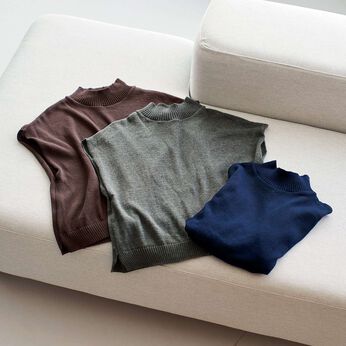 el:ment［エルメント］ | コットンシルク軽やか ニットベストシックカラー