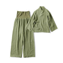 el:ment | モダン作務衣　ダブルガーゼ腹巻き付きウェアセット