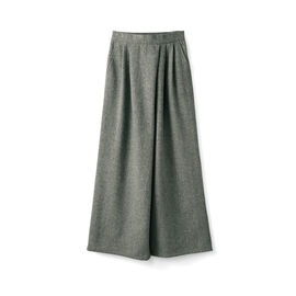 el:ment | 尾州ウール先染めツイードで仕立てワイドテーラードパンツ