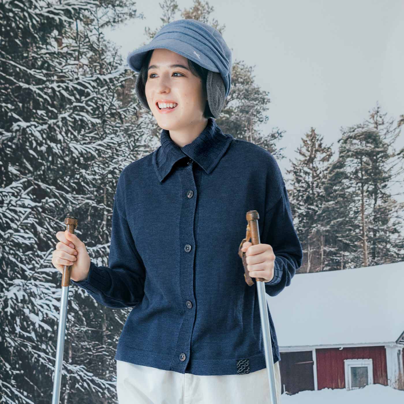 SAANA JA OLLI [サーナヤオッリ]|サーナ ヤ オッリ ふんわりギャザーで包んであたたか 取り外せる耳当て付きキャスケット〈UV対策〉の会