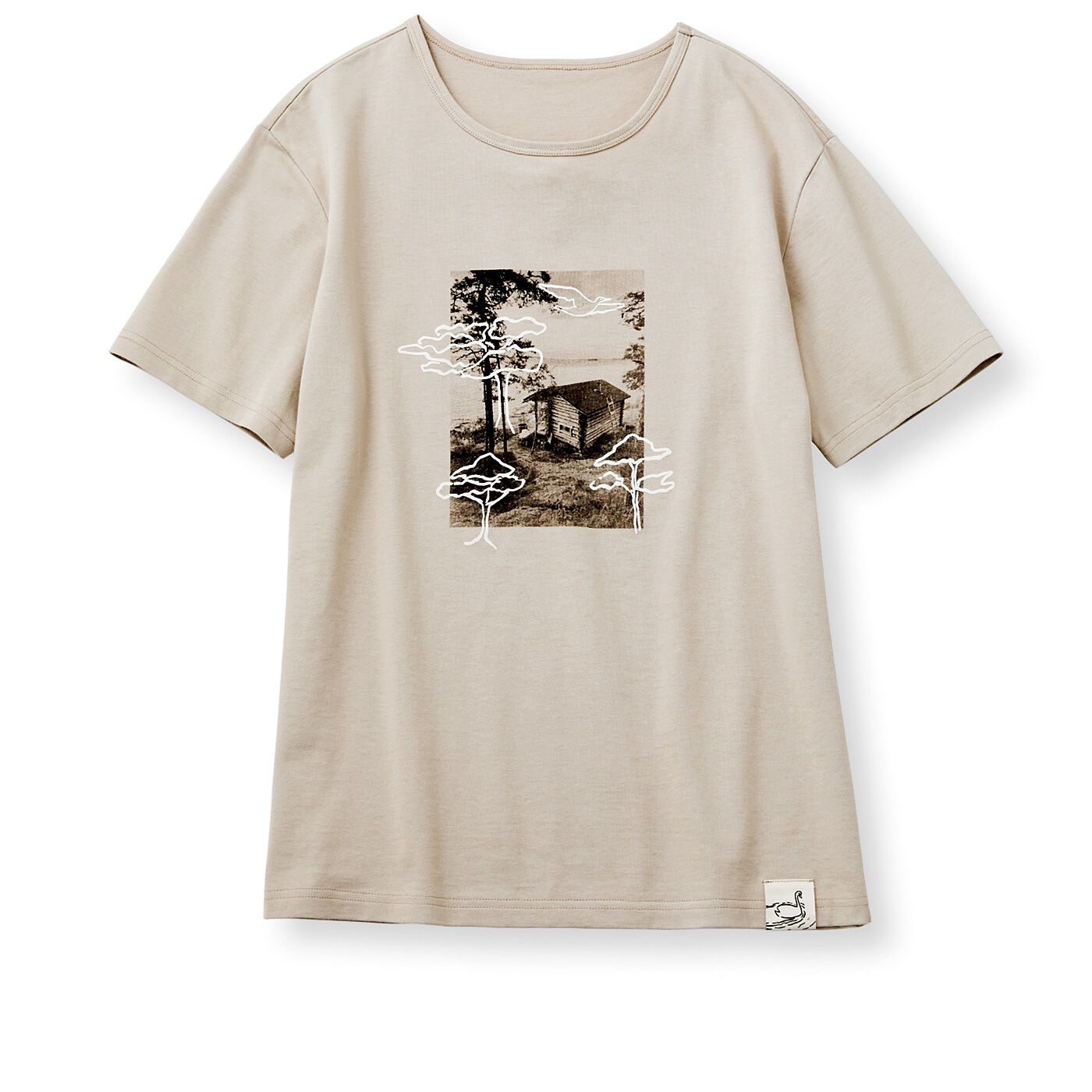 SAANA JA OLLI [サーナヤオッリ]|サーナ ヤ オッリ　フィンランドの旅先から届く　絵はがきみたいなフォトプリントTシャツの会|〈マッシュルームベージュ〉