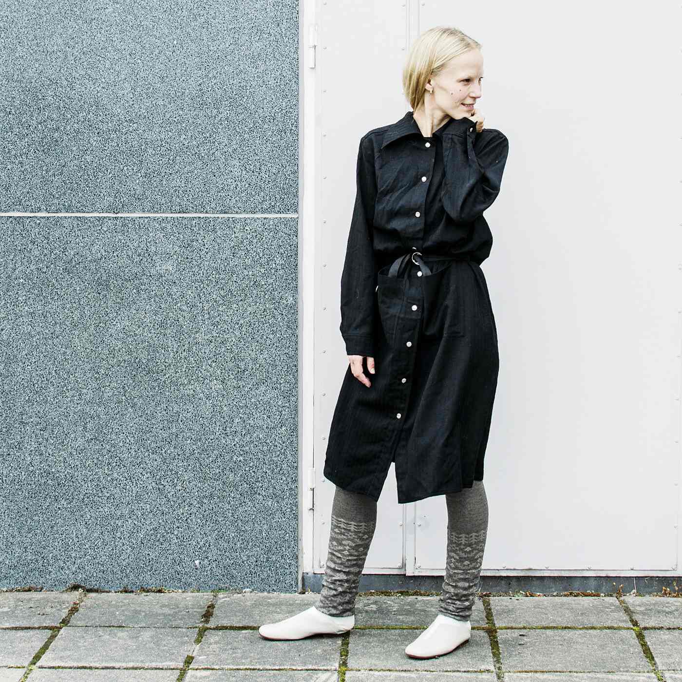 SAANA JA OLLI [サーナヤオッリ]|サーナ ヤ オッリ　さりげないノルディック柄がぬくもりを添える　肌心地すこやかなコットン混レギンスの会|ワンピースやスカートに合わせてコーディネートのポイントに。くしゅくしゅと溜まるシルエットで、足首もあたたか。
