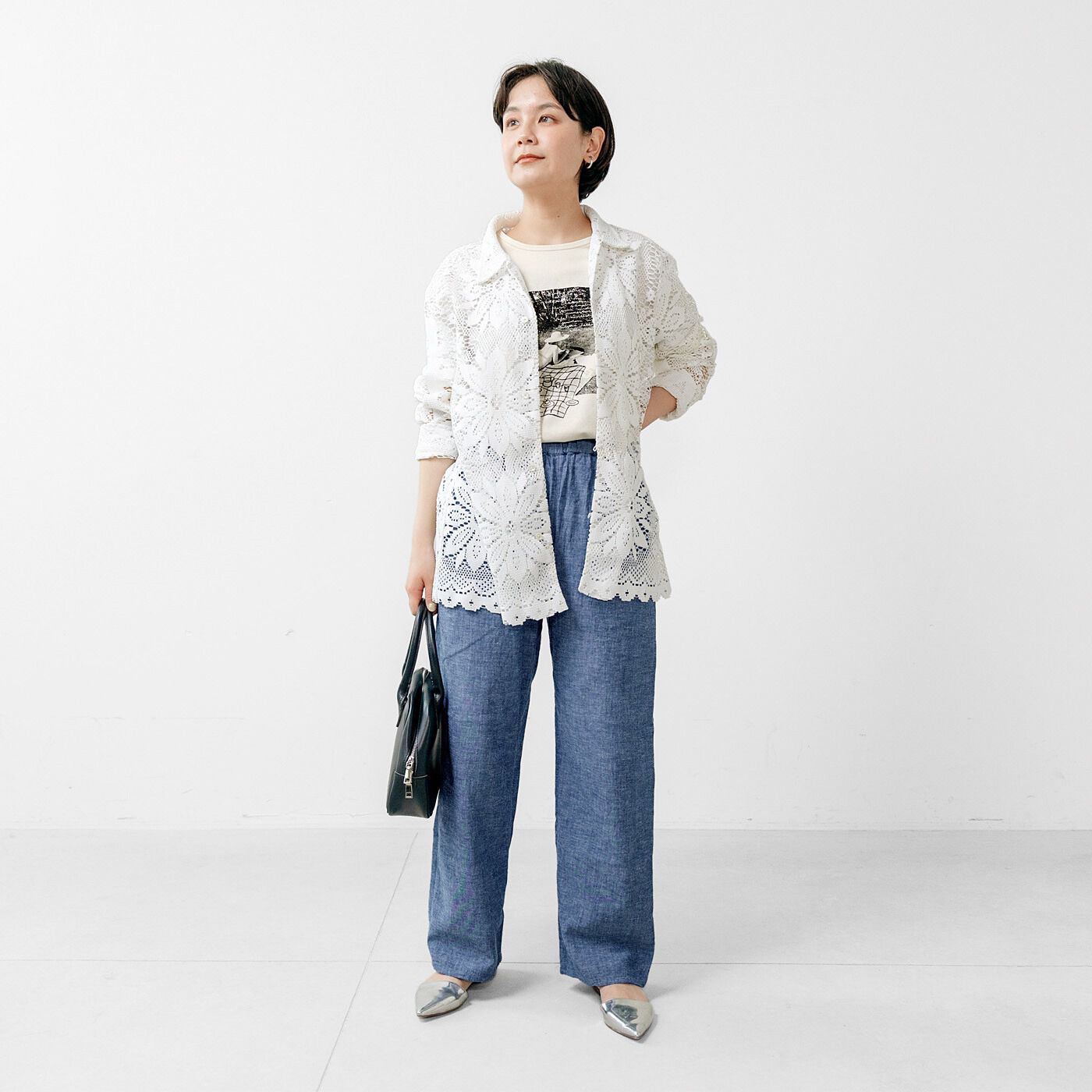 SAANA JA OLLI [サーナヤオッリ]|サーナ ヤ オッリ　フィンランドの旅先から届く　絵はがきみたいなフォトプリントTシャツの会|スタッフ 身長：157cm/トップスMサイズ着用