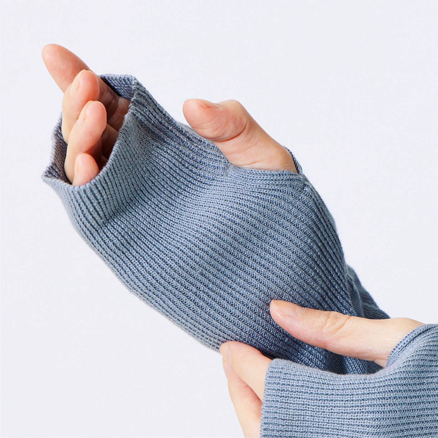 SAANA JA OLLI|サーナ ヤ オッリ　ゆったり心地のテントシルエット　コットン混ニットカーディガン〈UV対策/抗菌防臭〉の会|袖はサムホール付きで、手の甲まですっぽりカバーします。