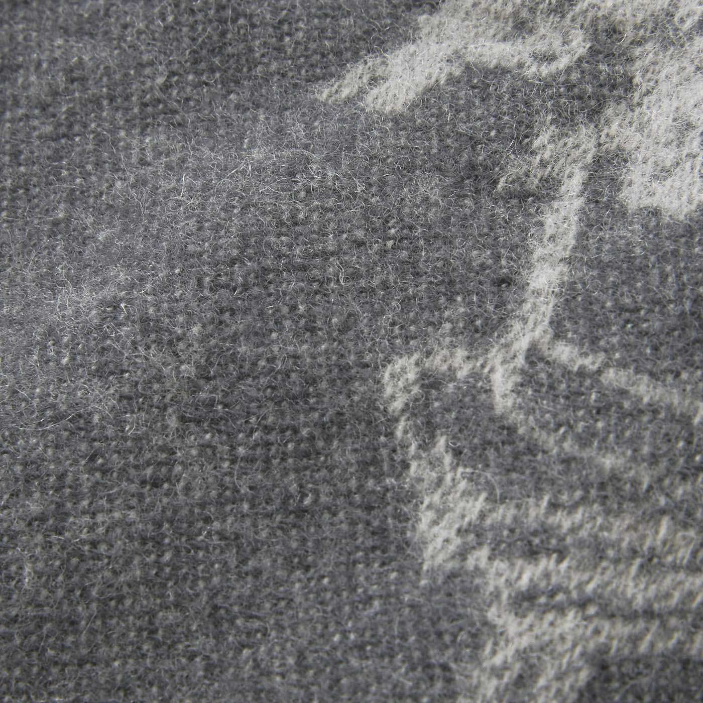 SAANA JA OLLI|サーナ ヤ オッリ　シルケット加工ウールで肌心地やさしい 日々になじむジャカード織りウールストール〈スレートグレー〉|シルケット加工をほどこしたウールを使用。表面を起毛させてふわふわの肌ざわり。