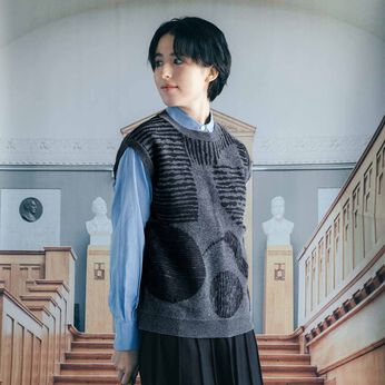 SAANA JA OLLI | ふくれ編みコットン混ニットベスト