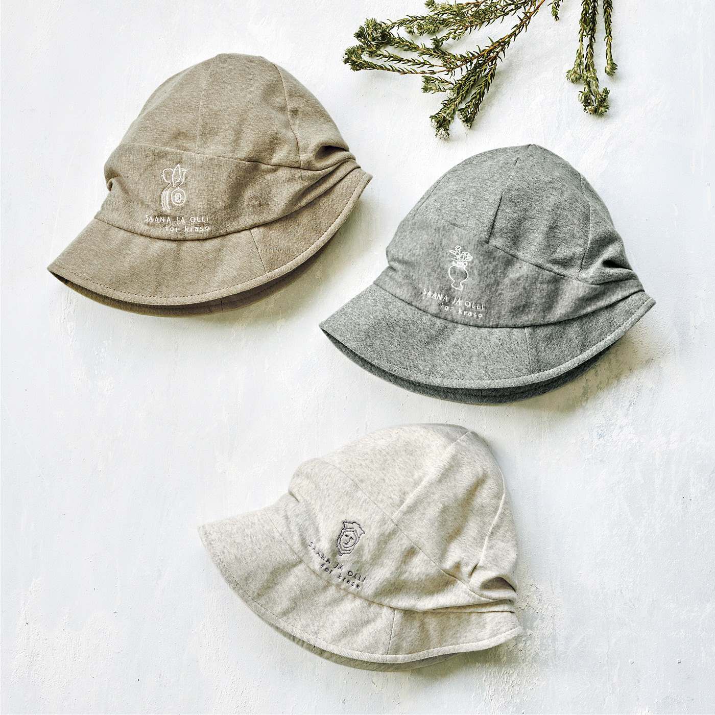 SAANA JA OLLI|サーナ ヤ オッリ　オーガニックコットン100％のすこやかな肌心地にすっぽり包まれる　UVクロッシェ帽子の会
