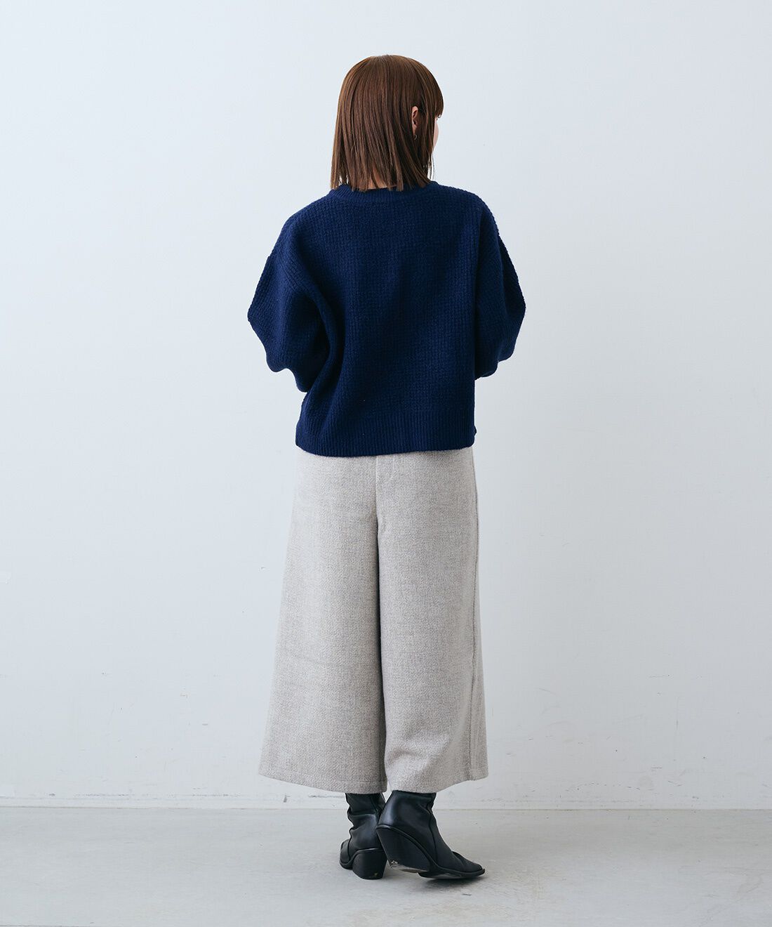 IEDIT［イディット］|メタルボタンカーディガン〈ネイビー〉ＩＥのコーディネート