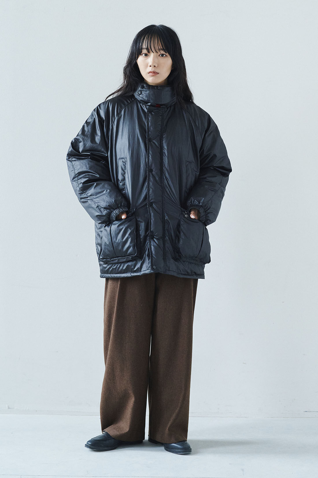 フェリシモファッションニュース|韓国セレクト MADE　素材にこだわったモンスターパーカー〈ブラック〉【WEB LIMITED ITEMS】|モデル身長：163cm