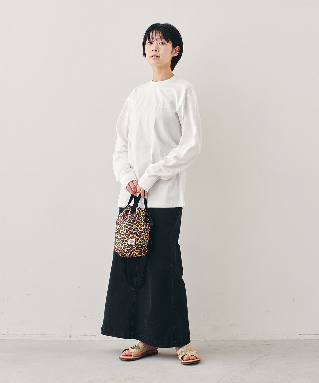 フェリシモファッションニュース|Drifter DRAWSTRING POUCH【WEB LIMITED ITEMS】|モデル身長：163cm