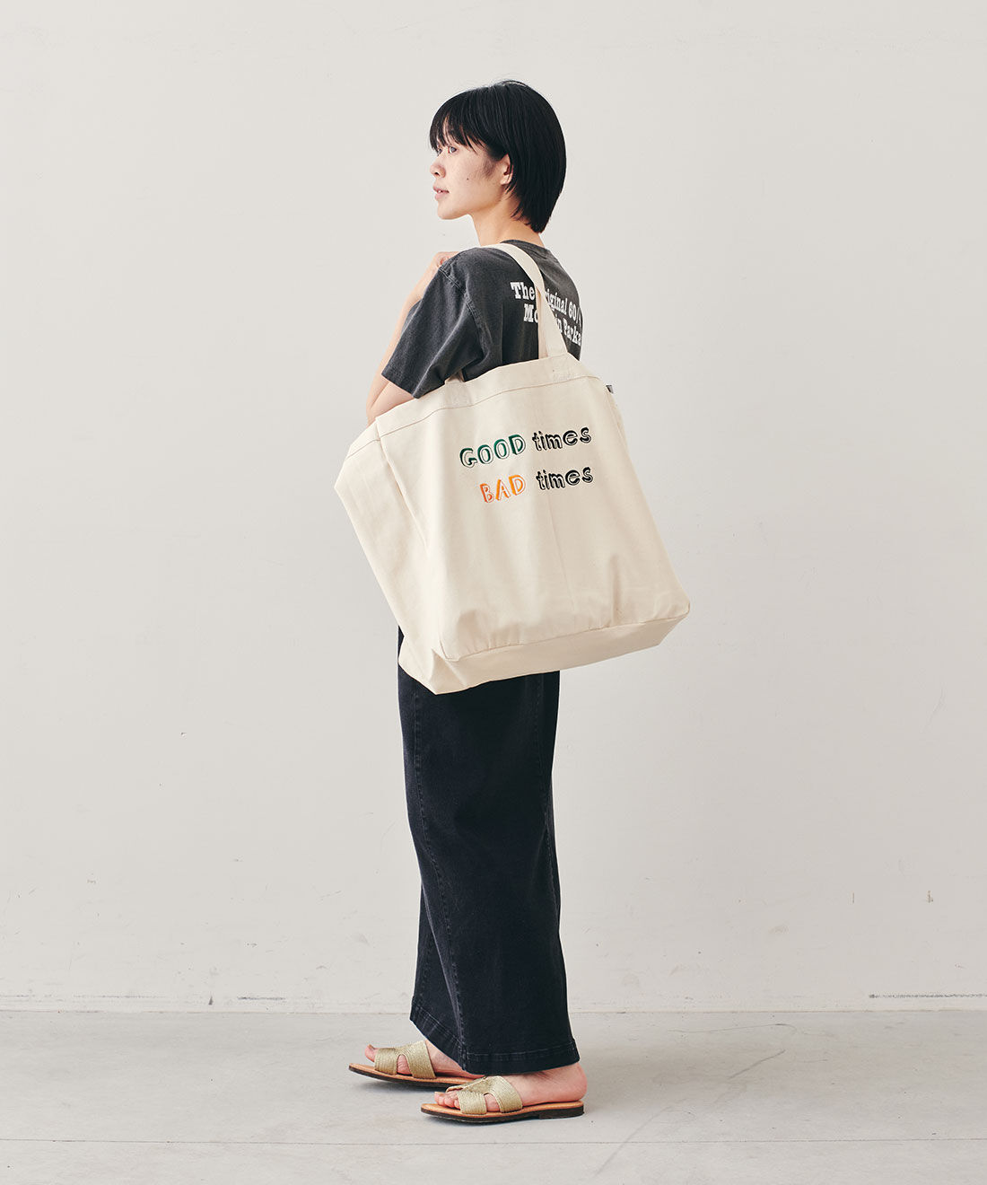 フェリシモファッションニュース|Drifter BIG MARKET TOTE【WEB LIMITED ITEMS】|モデル身長：163cm