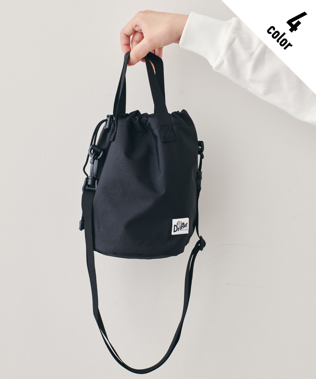 フェリシモファッションニュース|Drifter DRAWSTRING POUCH【WEB LIMITED ITEMS】|1.BLACK