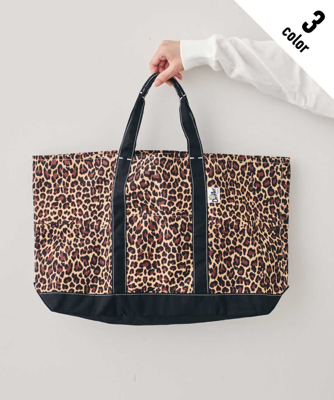 フェリシモファッションニュース|Drifter BUCKEYE TOTE【WEB LIMITED ITEMS】|3.LEOPARD×BLACK