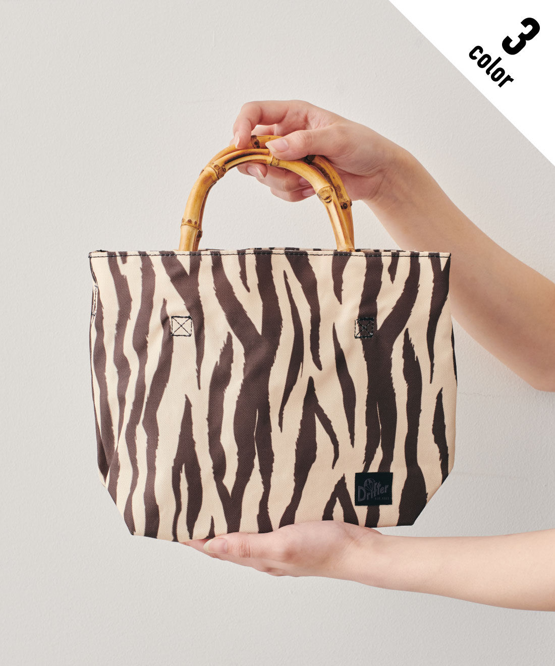 フェリシモファッションニュース|Drifter BAMBOO MINI TOTE【WEB LIMITED ITEMS】|1.DESERT ZEBRA