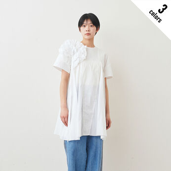 フェリシモファッションニュース | フラワーモチーフアシメヘムチュニック