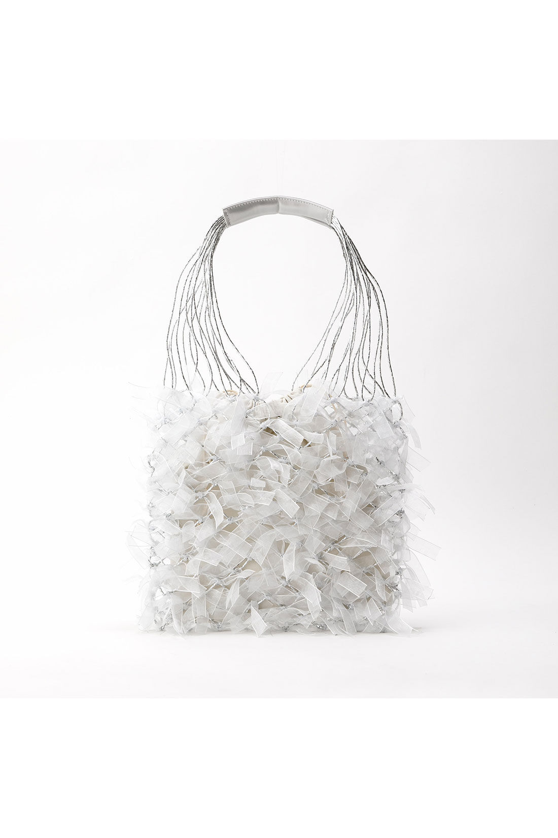 MEDE19F [メデ・ジュウキュウ]|CASSELINI　チュールリボンバッグ【WEB LIMITED ITEMS】|3.シルバー