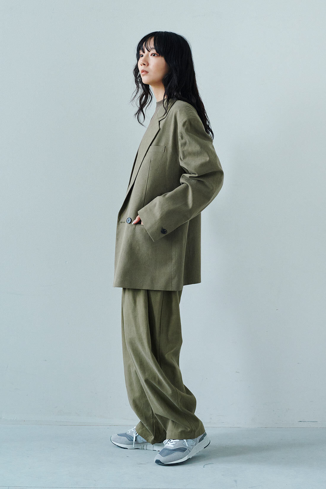 フェリシモファッションニュース|韓国セレクト OVERRICH オーバーサイズダブルジャケット【WEB LIMITED ITEMS】|モデル身長：163cm