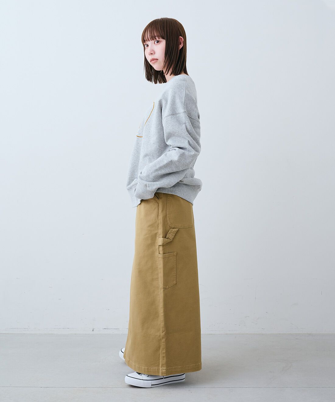 THREE FIFTY STANDARD［スリーフィフティースタンダード］|Princeクルーネック スウェッ トップス〈杢グレー〉のコーディネート