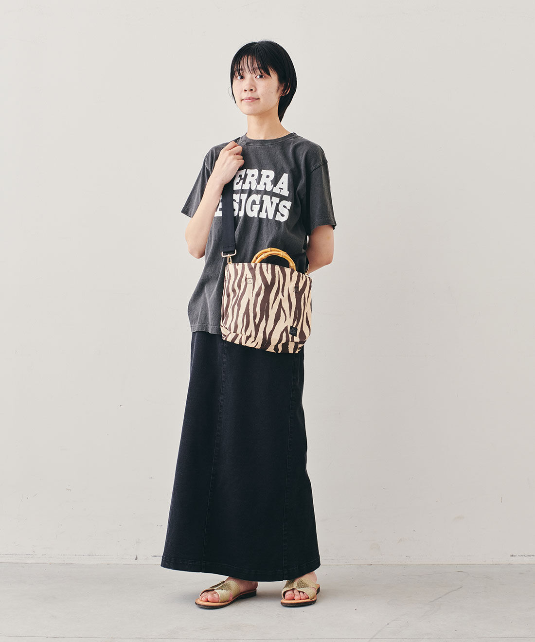 フェリシモファッションニュース|Drifter BAMBOO MINI TOTE【WEB LIMITED ITEMS】|モデル身長：163cm